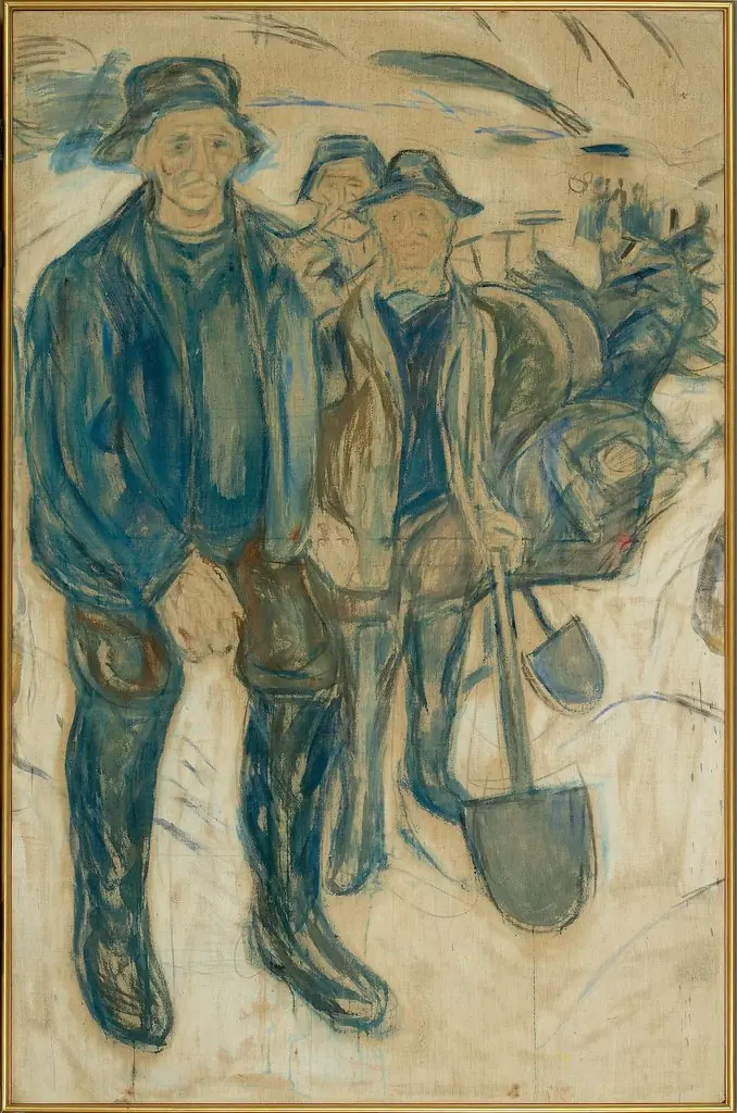 Workers in Snow