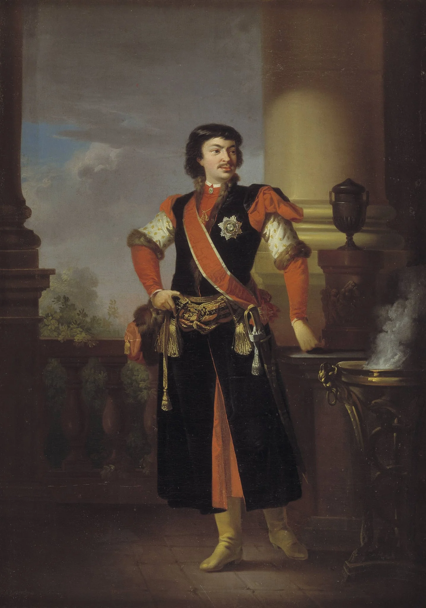 Portrait of Count Rzewuski, Polish Ambassador to Denmark, by Unknown, unspecified, 1789