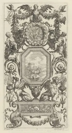 Ornamental Panel Surmounted by a Winged Harpy