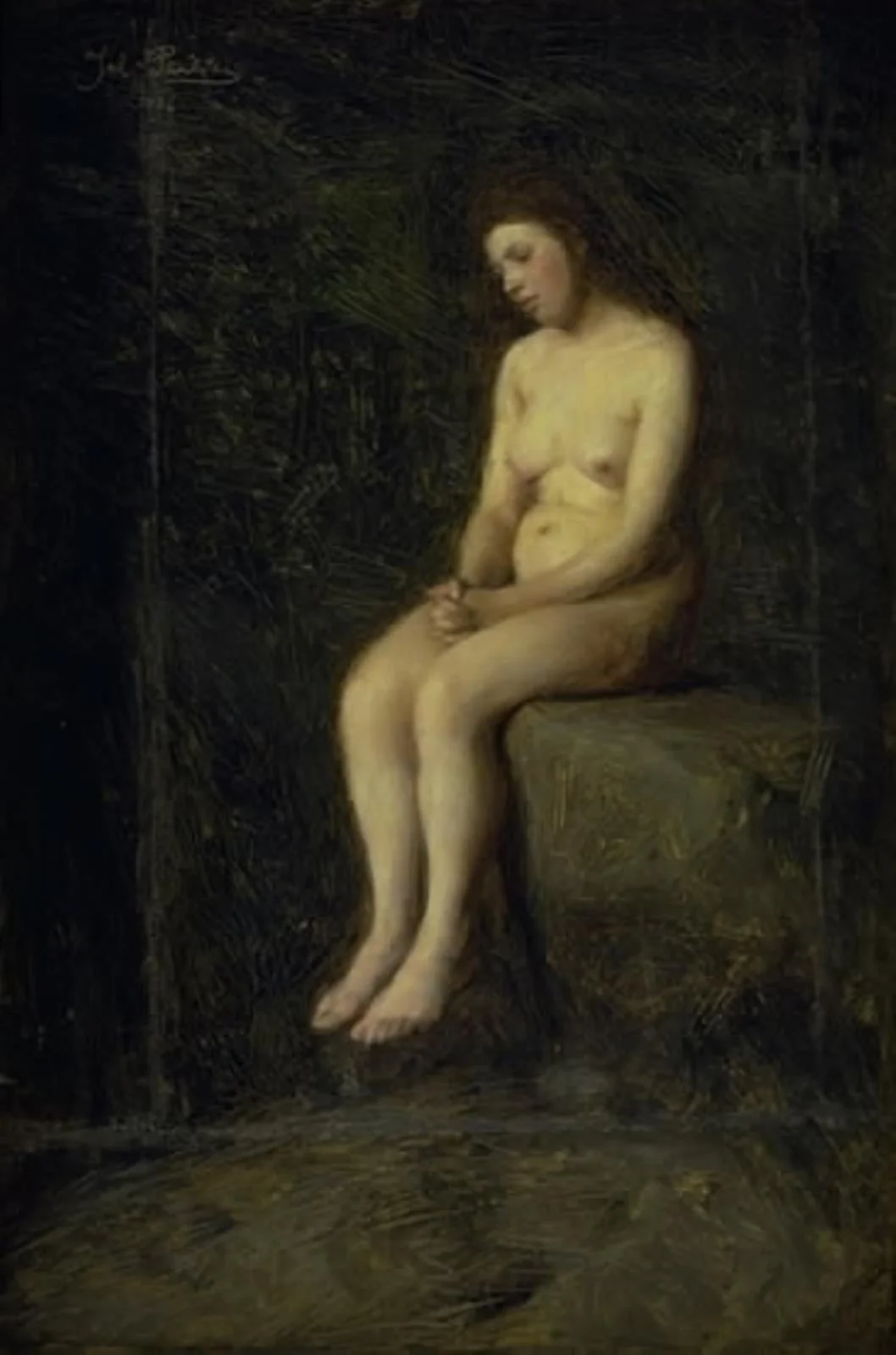 A Nymph. A Seated Female Model, by Unknown, 1886