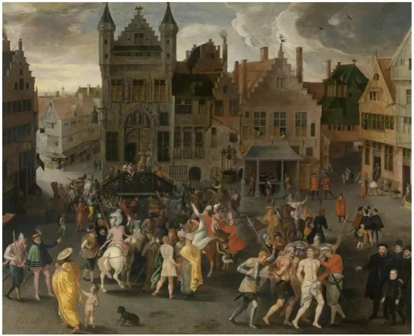 Passion Play on the Grote Markt in Antwerp