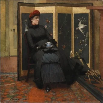 A Visitor, by John Lavery, oil, 1893