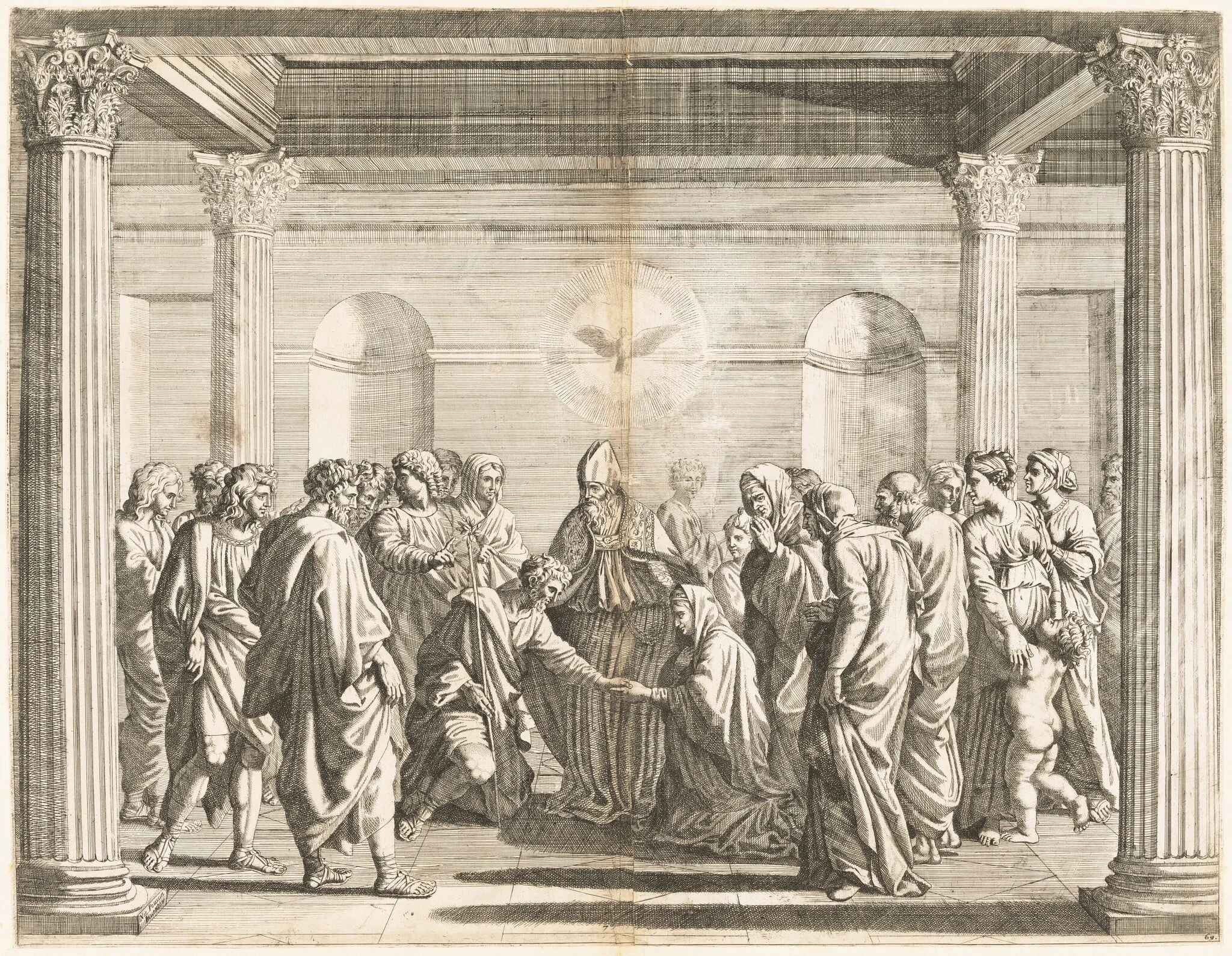 Marriage, by Jean Dughet, ink, 1650