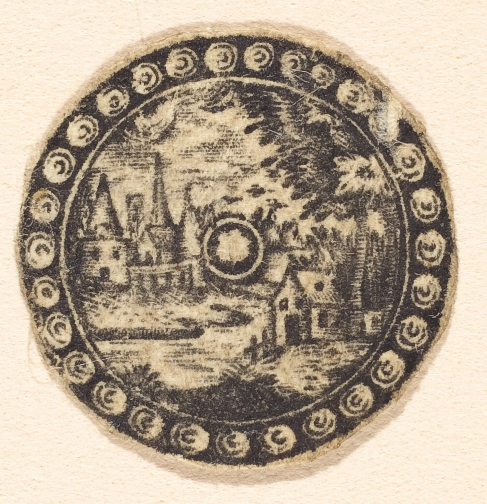 Landscape, by Antoine Jacquard, ink, 1612