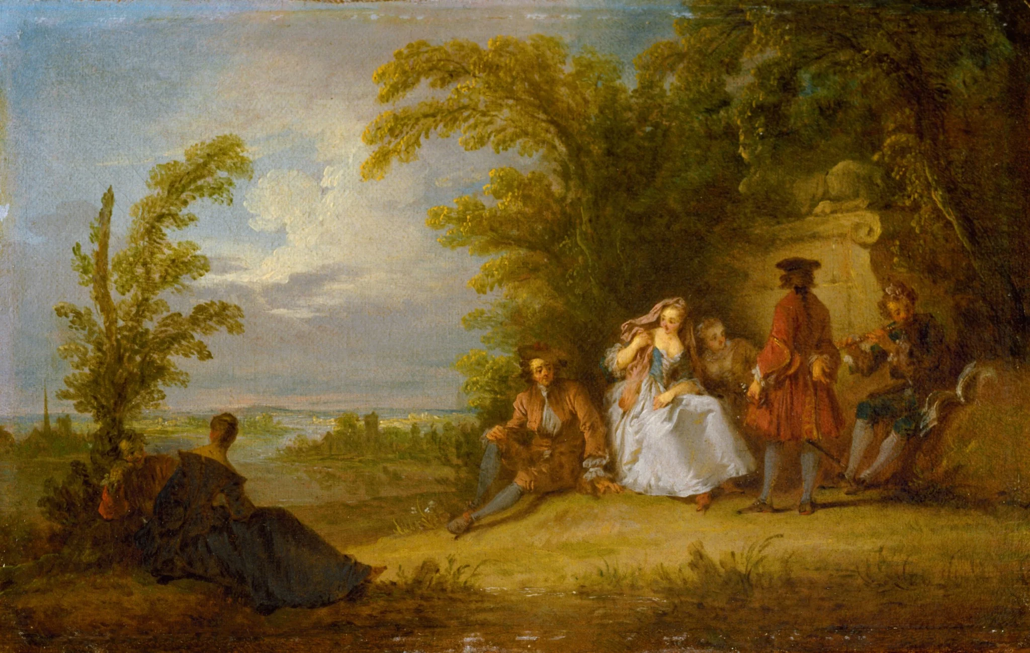 Fête Champêtre, by Bonaventure de Bar, oil, 1724