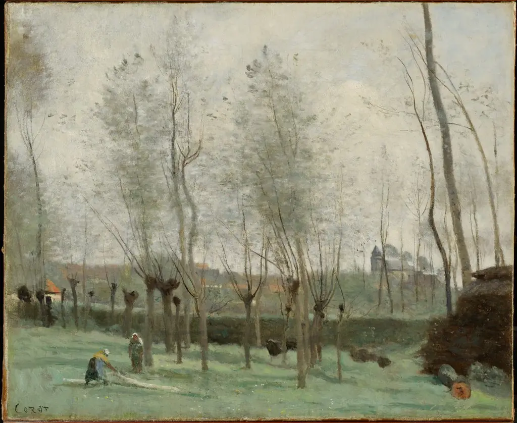 Washerwomen in a Willow Grove