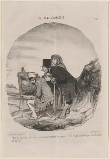 Monsieur dessine un paysage