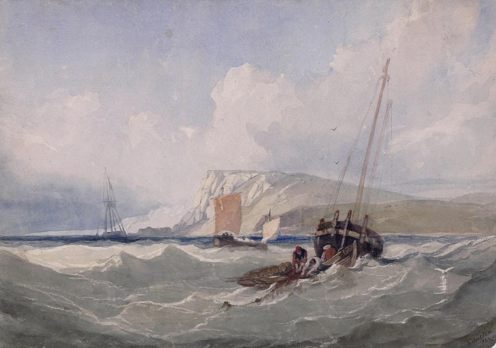 Fishing boat off Eastbourne