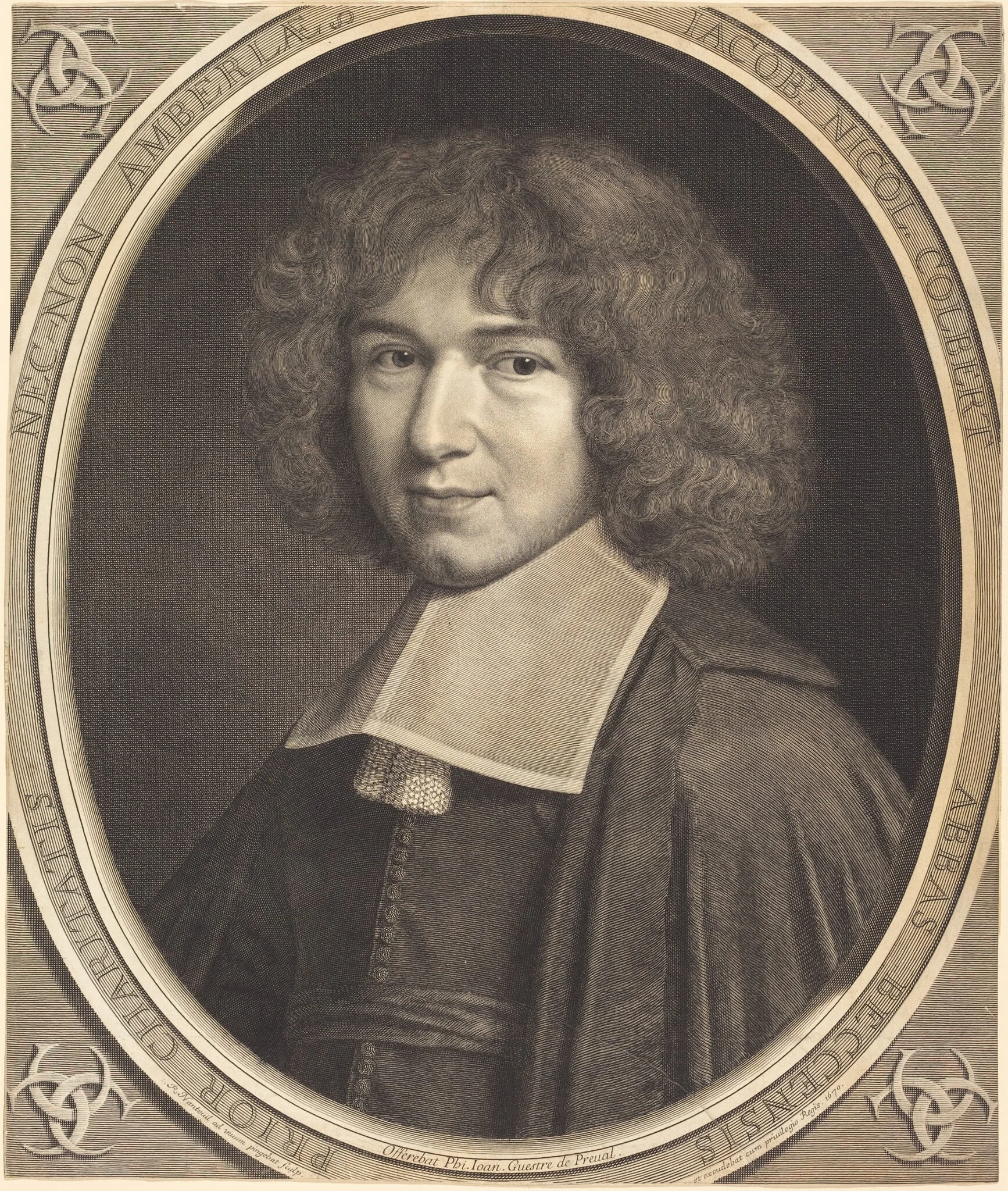 Jean-Baptiste Colbert, by Robert Nanteuil, ink, 1670