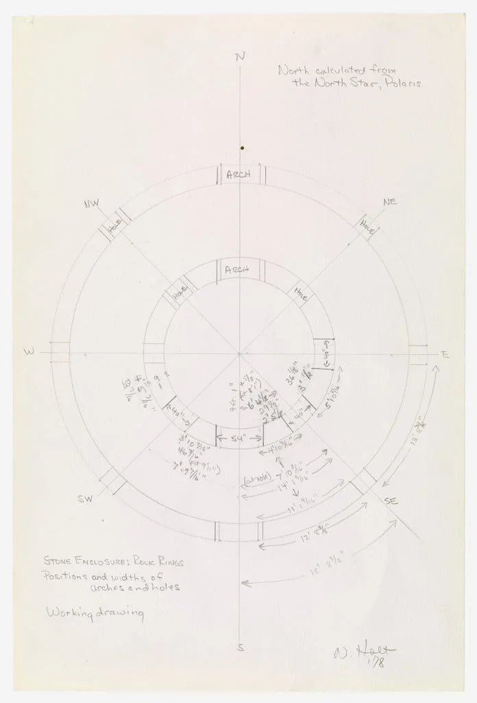 Untitled, by Nancy Holt, graphite, 1978