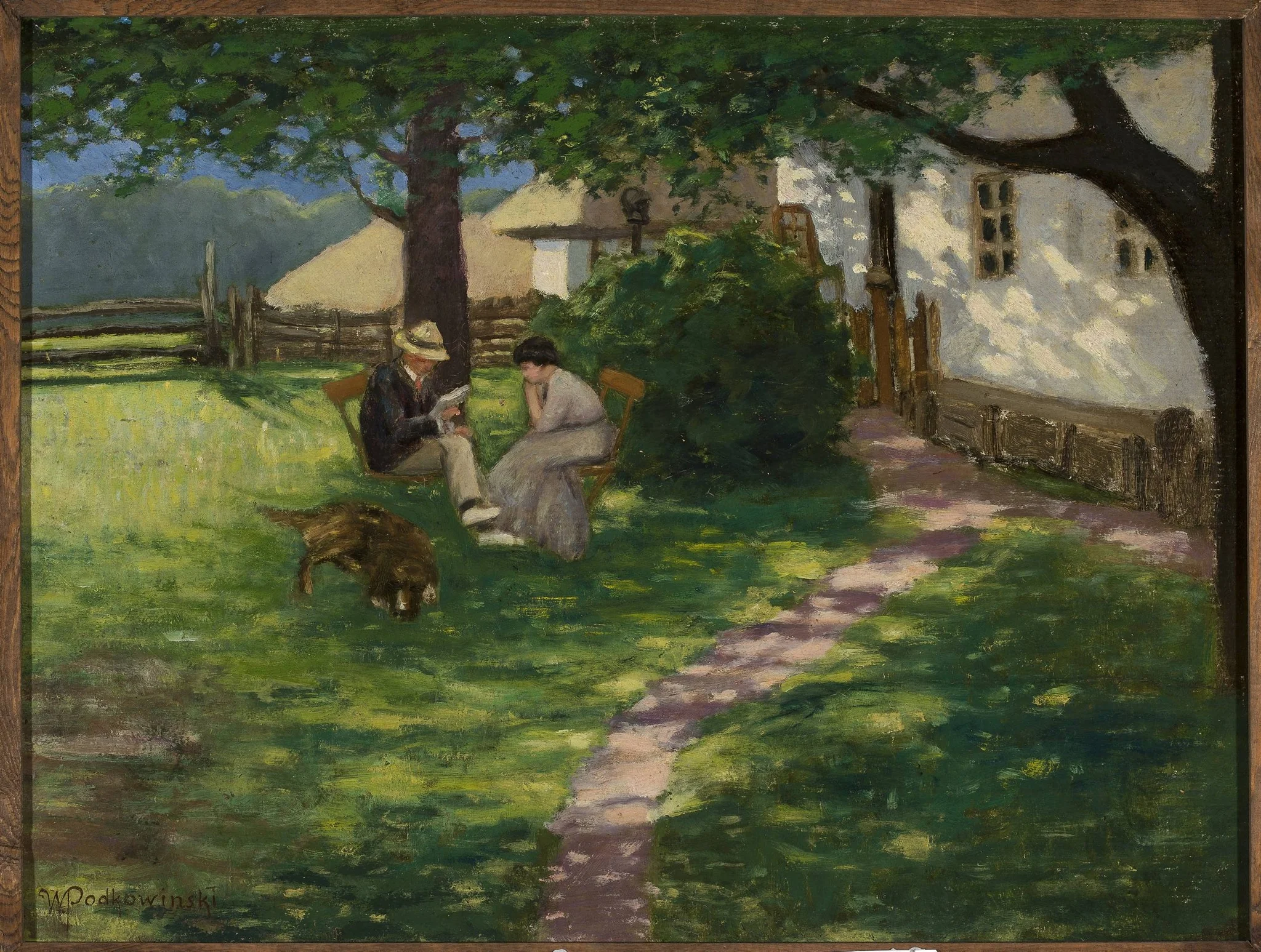 In the garden, by Władysław Podkowiński, oil, 1890