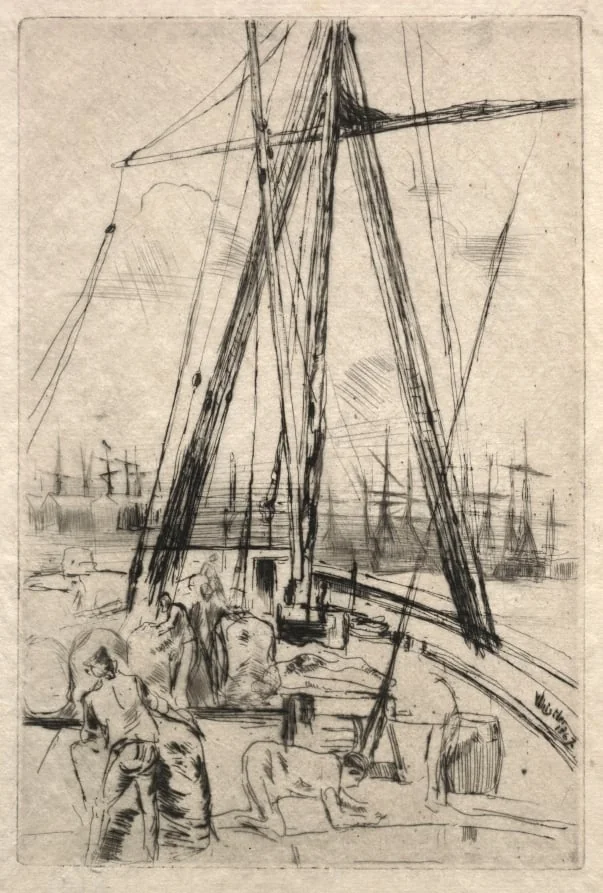 Shipping at Liverpool, by James McNeill Whistler, 1867