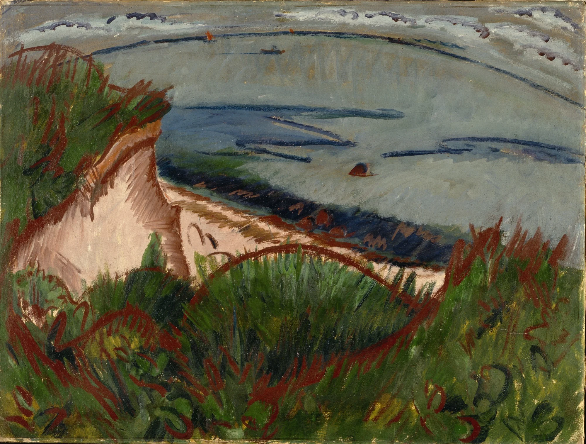 Coastal Landscape on Fehmarn, by Ernst Ludwig Kirchner, oil, 1913