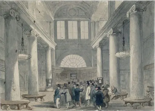 The interior of the old corn exchange, Mark Lane