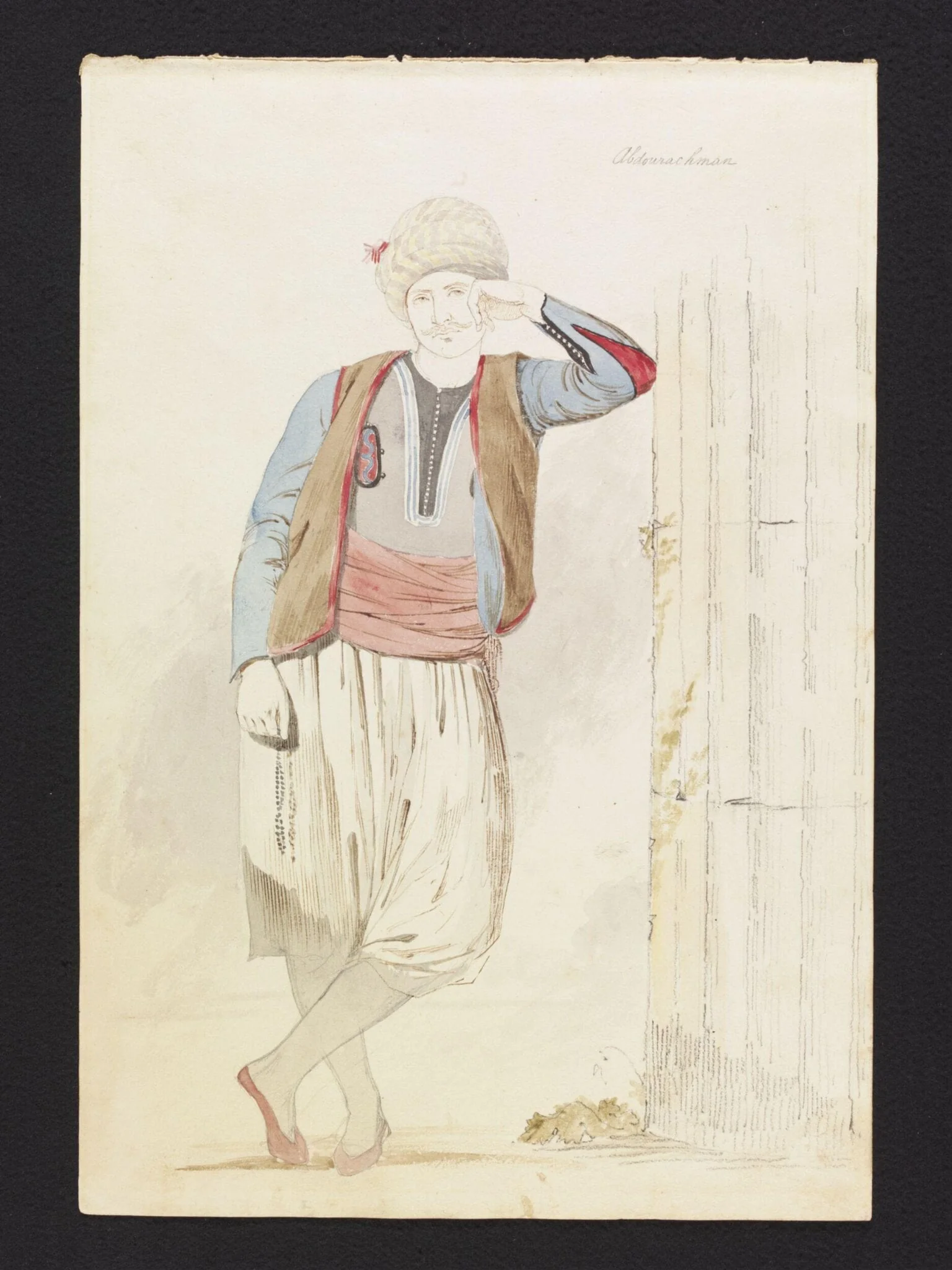 Abdourachman, by Charles Lock Eastlake, watercolor, 1818
