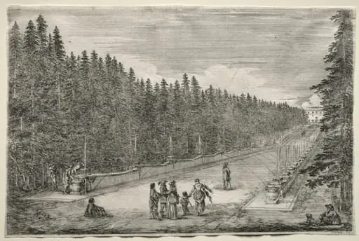 Views of the Villa of Pratolino:  The Promenade of the Fountains