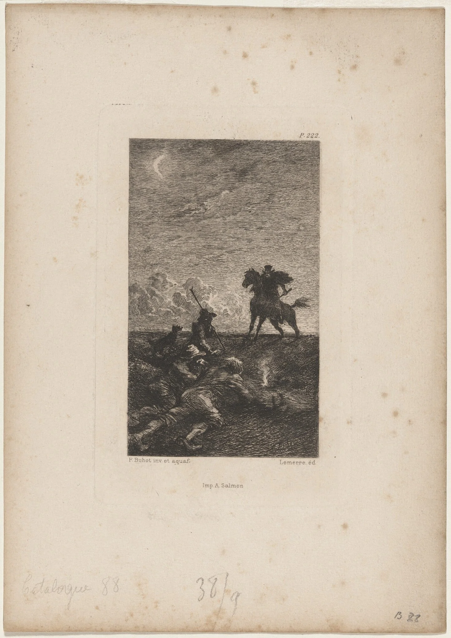 Thomas Le Hardouaye, by Félix-Hilaire Buhot, ink, 1873