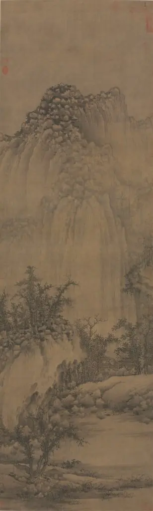 Buddhist Retreat by Stream and Mountains