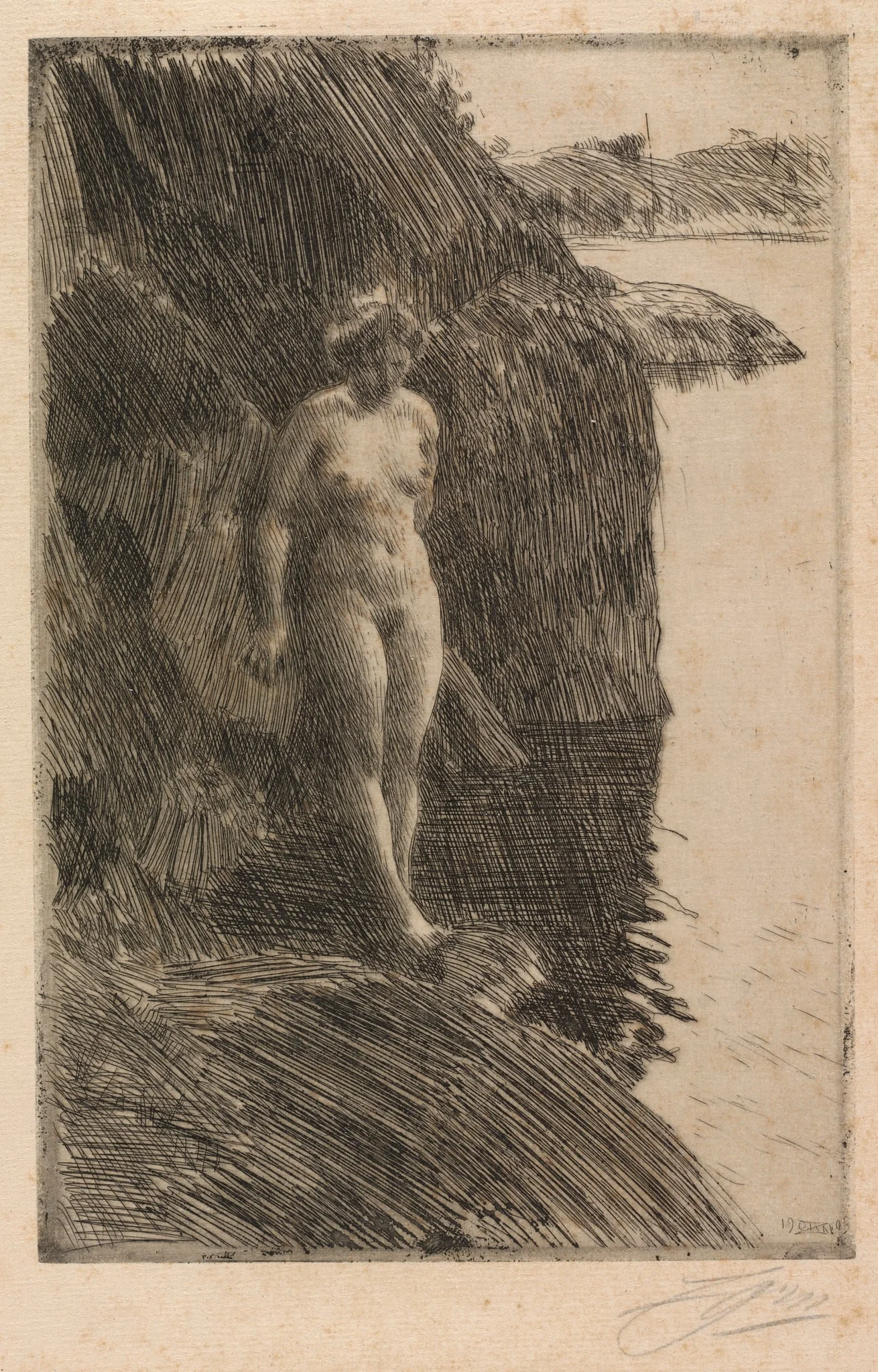 Precipice, by Anders Zorn, 1909