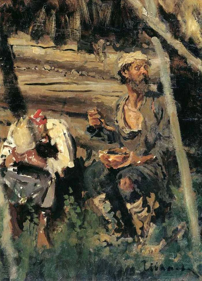 Fugitive., by Sergey Ivanov, oil, 1894