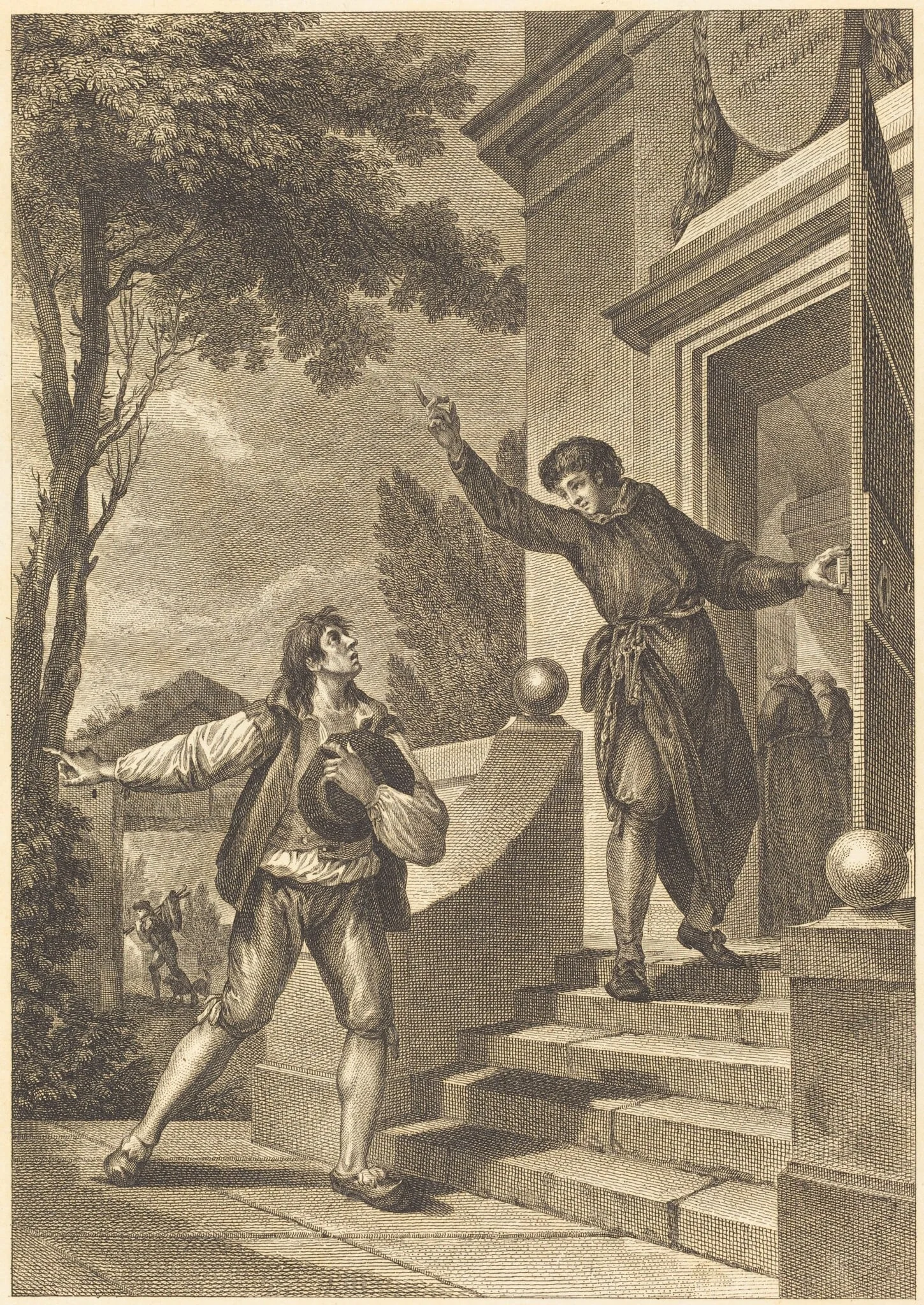 Alix malade, by French 18th Century, ink, 1750