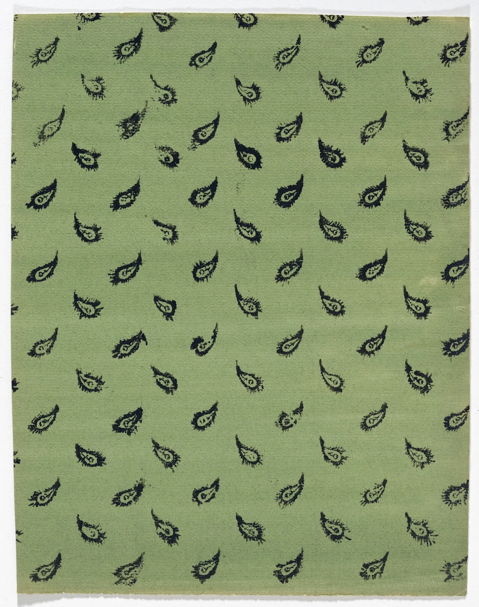 Endpaper with Feather Design, by German 19th Century, ink, 1850