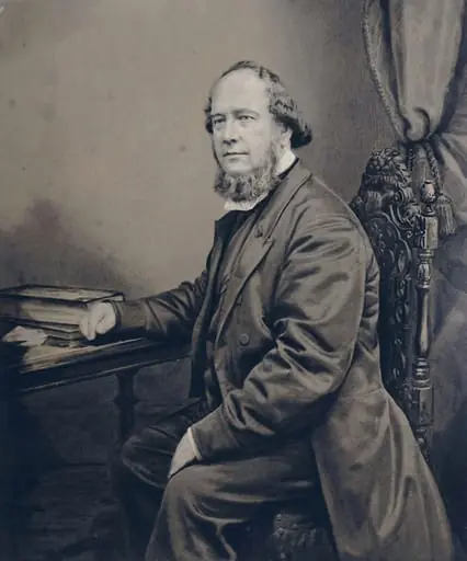 Painted photograph of a man