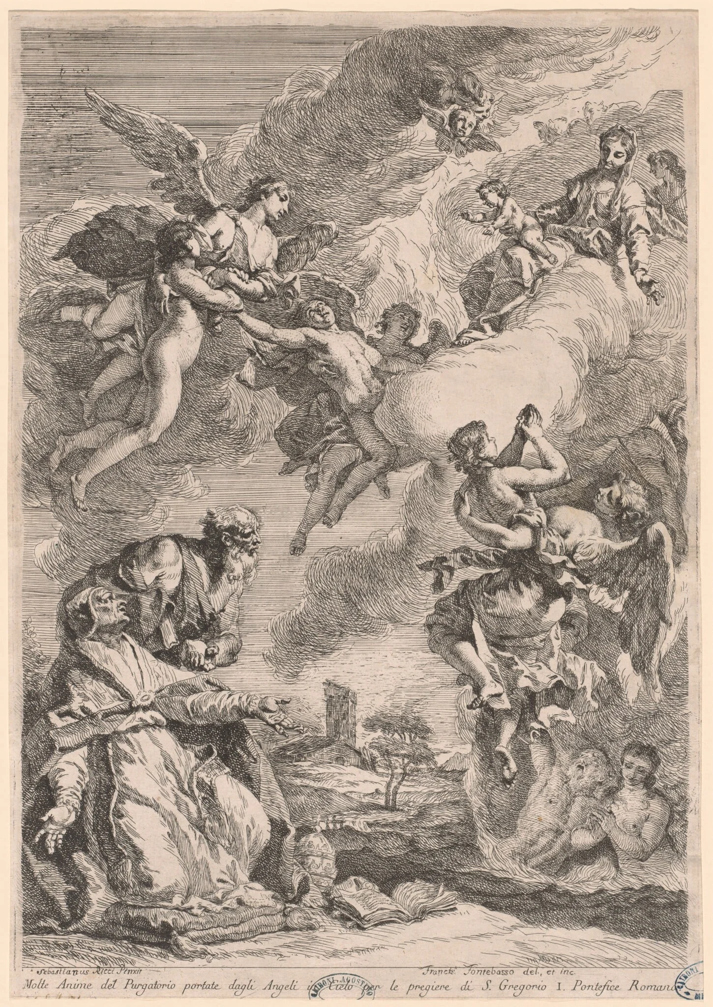 Pope Gregory the Great and Saint Vitale Interceding for the Souls in Purgatory