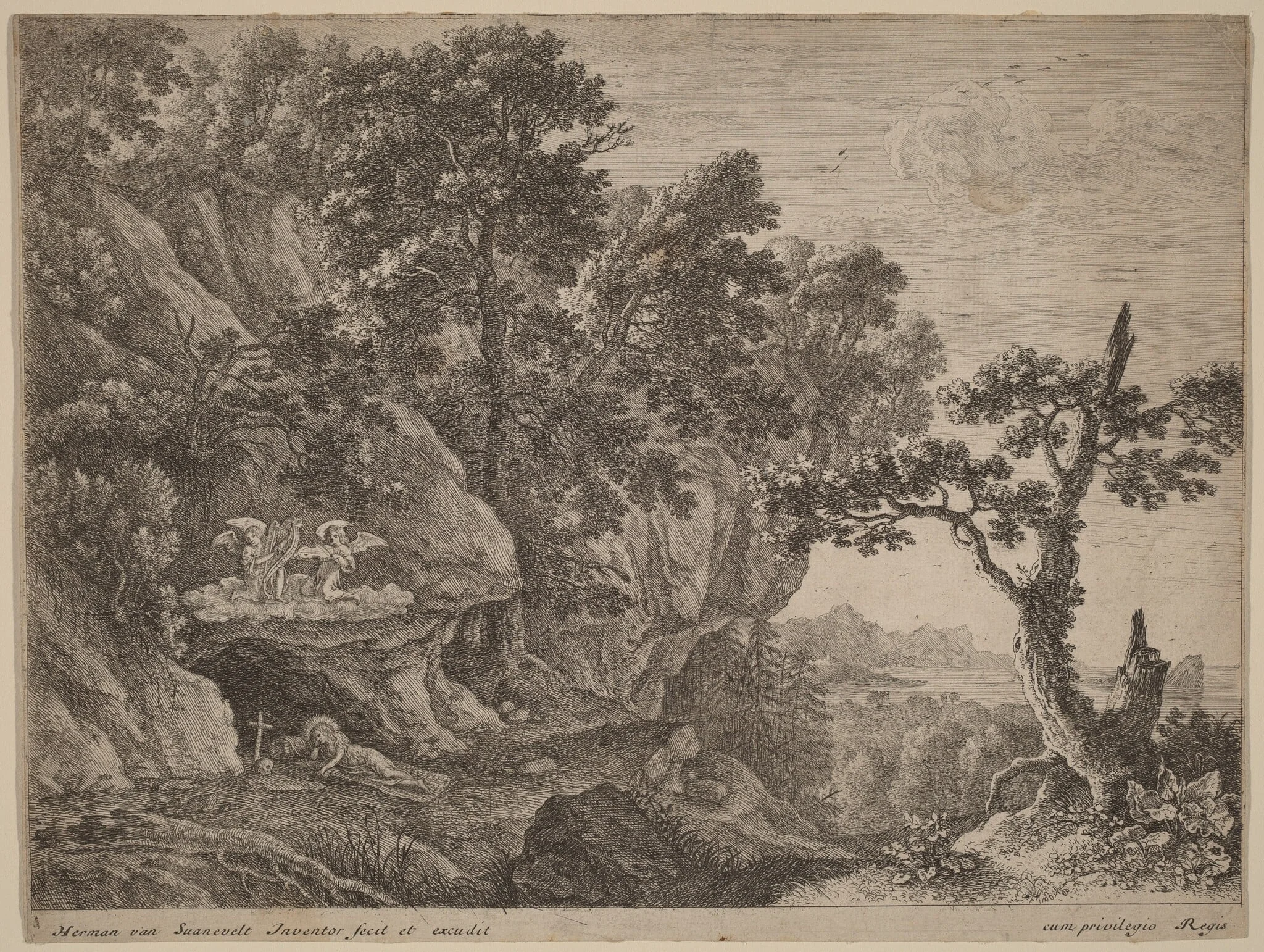 Mary Magdalene Repentant, by Herman van Swanevelt, ink, 1628