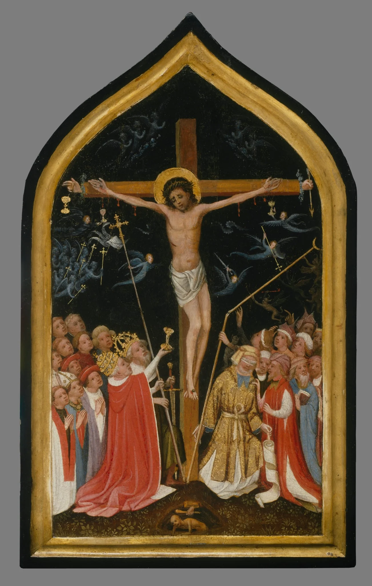 Christ on the Living Cross, by Follower of the Master of Saint Veronica, oil, 1420