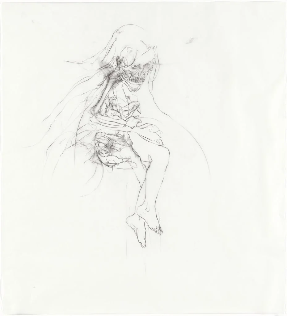 Untitled, by Chloe Piene, charcoal, 2001
