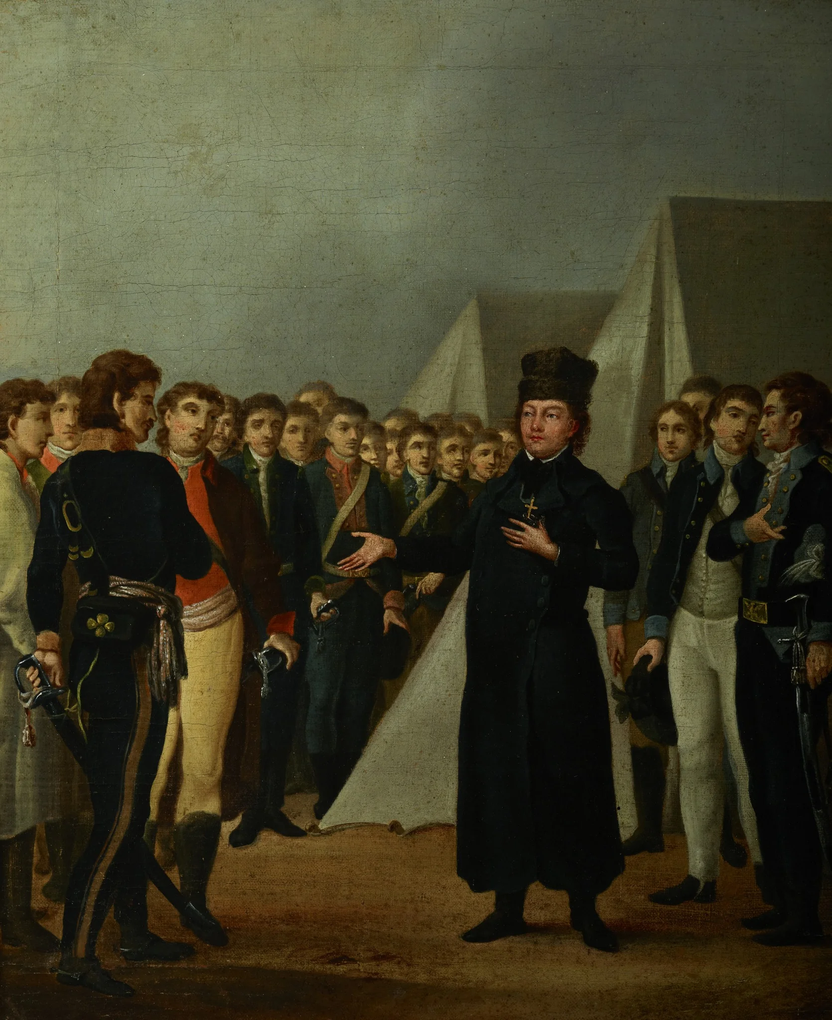 Reverend Józef Jakubowski at the Kościuszko's Camp near Warsaw in 1794, by Michał Stachowicz, oil, 1800