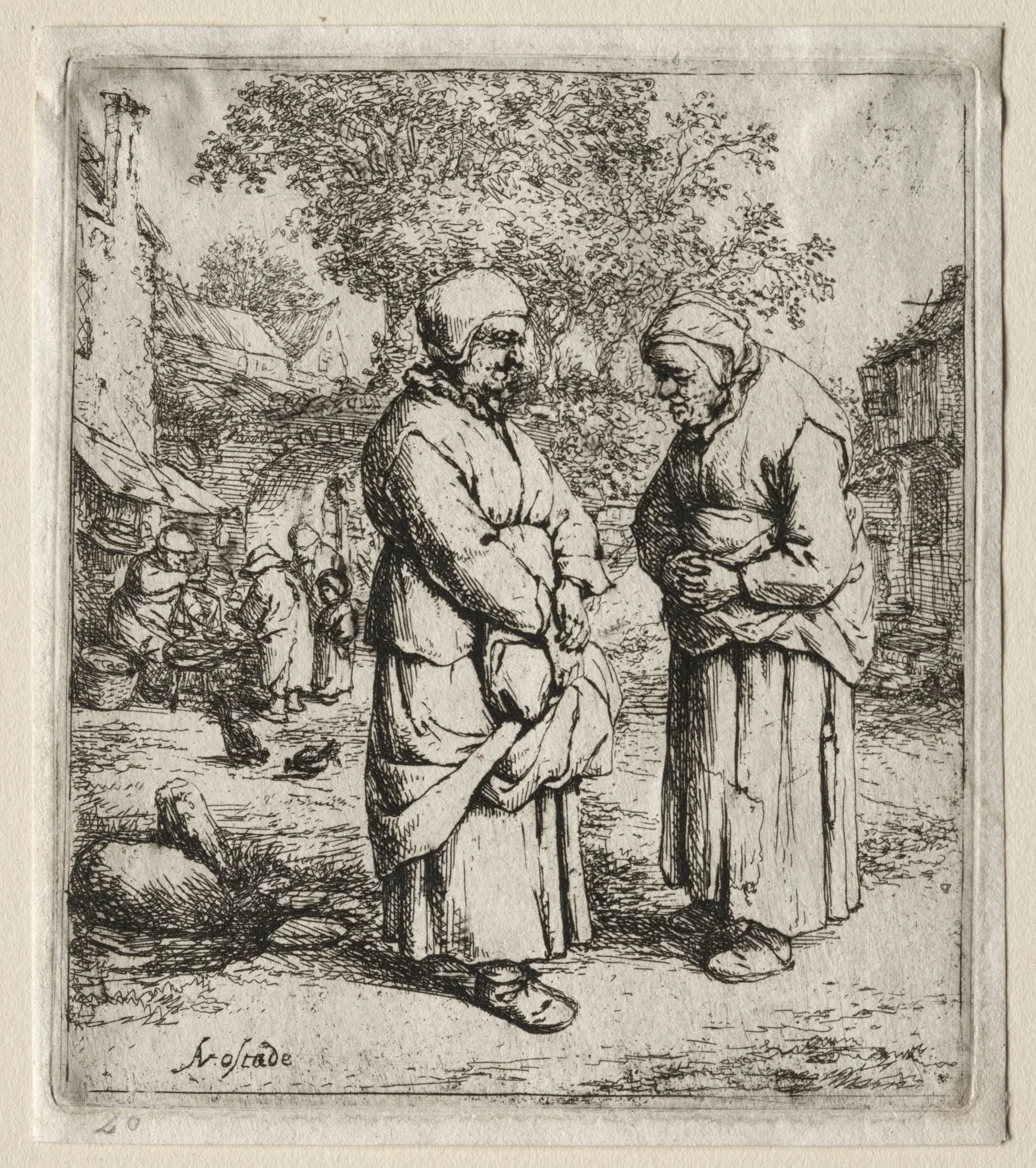 The Two Gossips, by Adriaen van Ostade, 1651