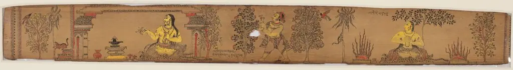 A Prince Performs Austerities (recto); Shiva and His Followers Return to Mount Kailash (verso), from a Romance of Chandrabhanu and Lavanyavati of Upendra Bhanja (1670–1740)