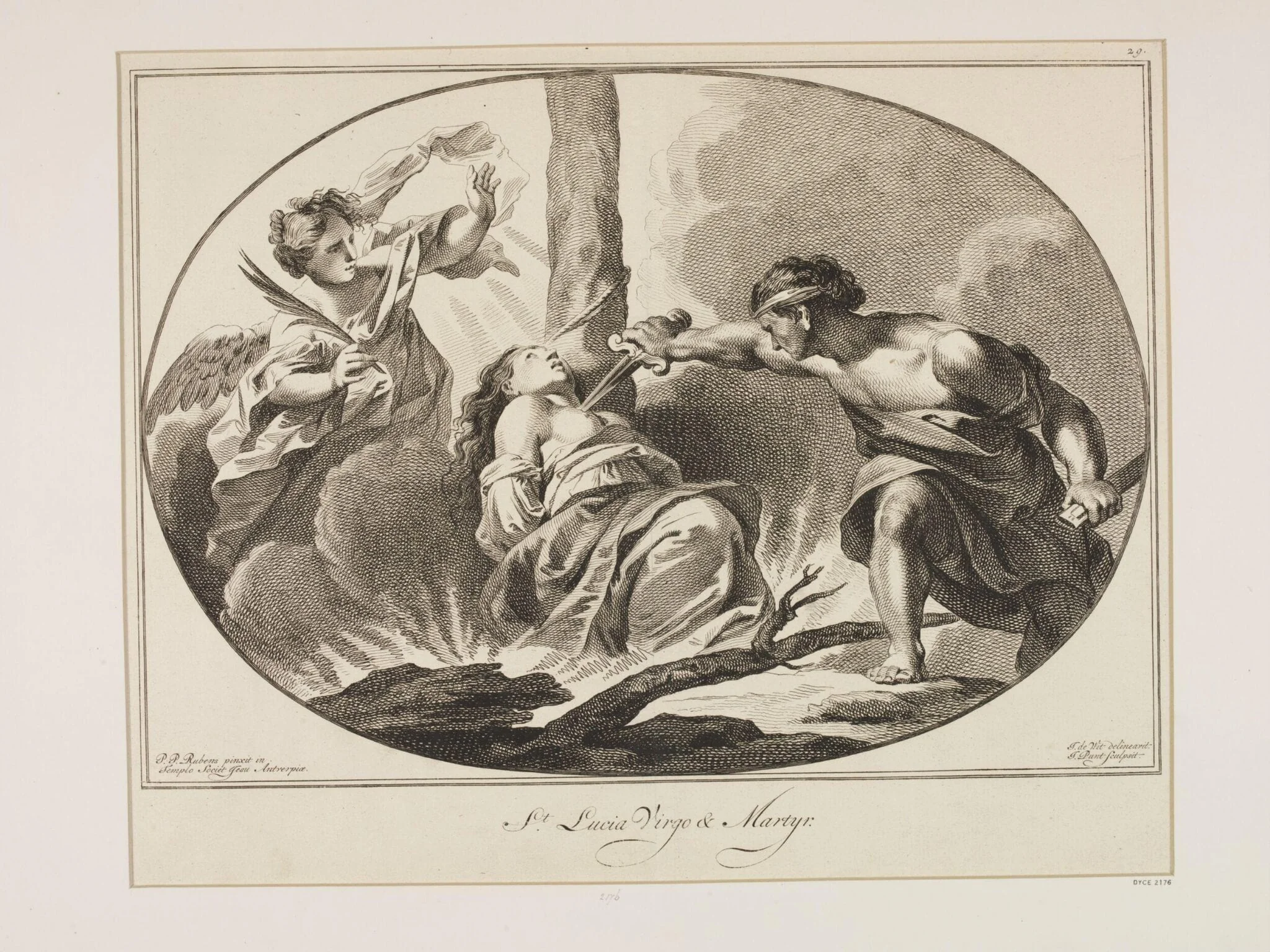 St. Lucia, Virgin and Martyr, by Jan Punt, 1750