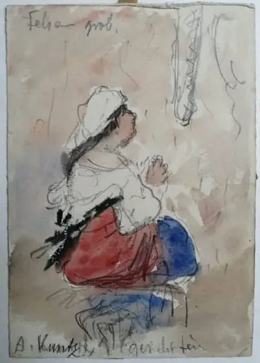 Femeie stând jos