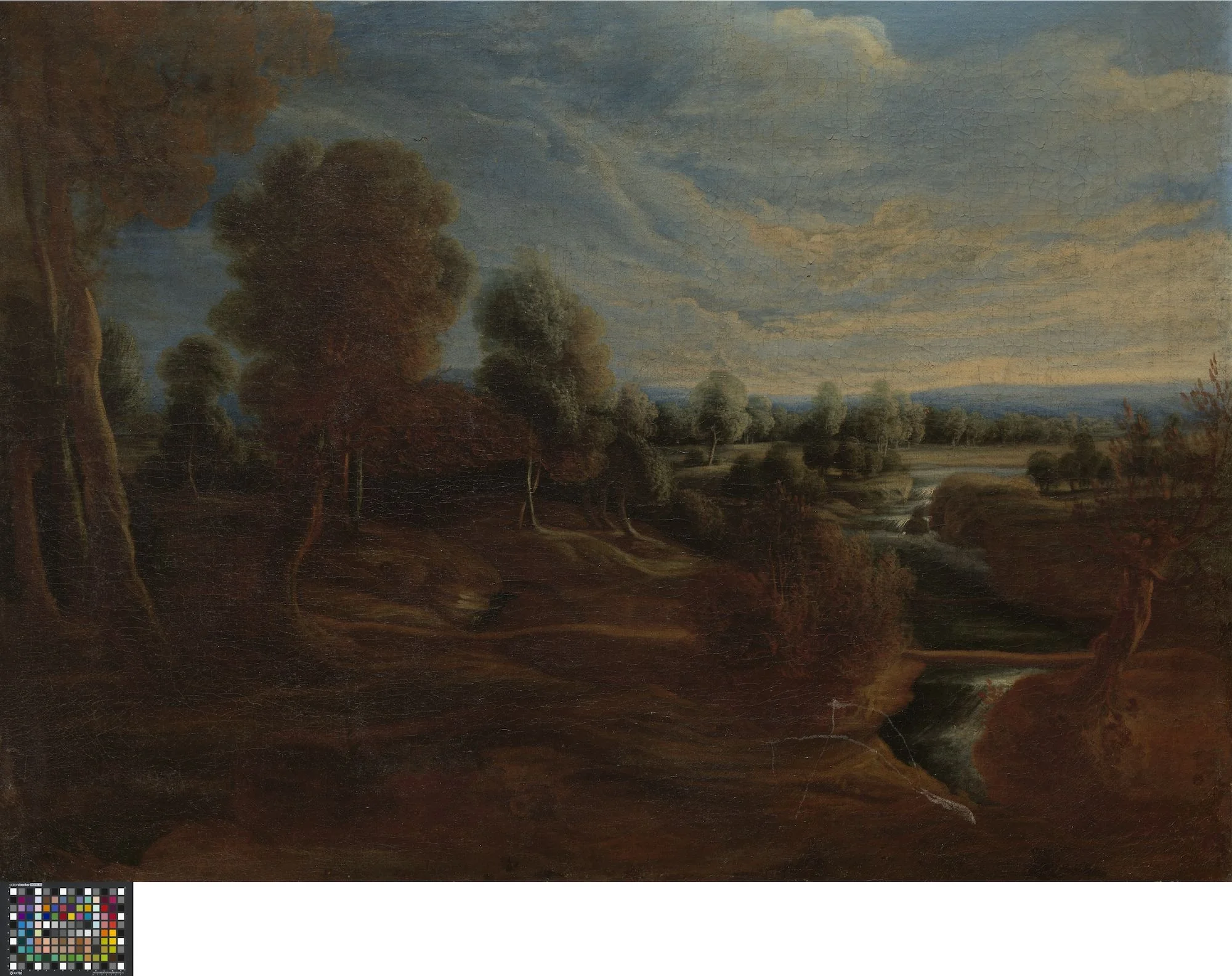 Landschap, by Unknown, oil, 1640