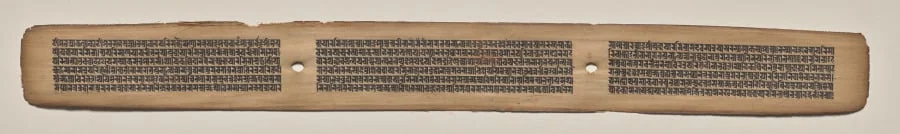 Text, folio 163 (recto), from a Manuscript of the Perfection of Wisdom in Eight Thousand Lines (Ashtasahasrika Prajnaparamita-sutra), by Unknown, unspecified, 14