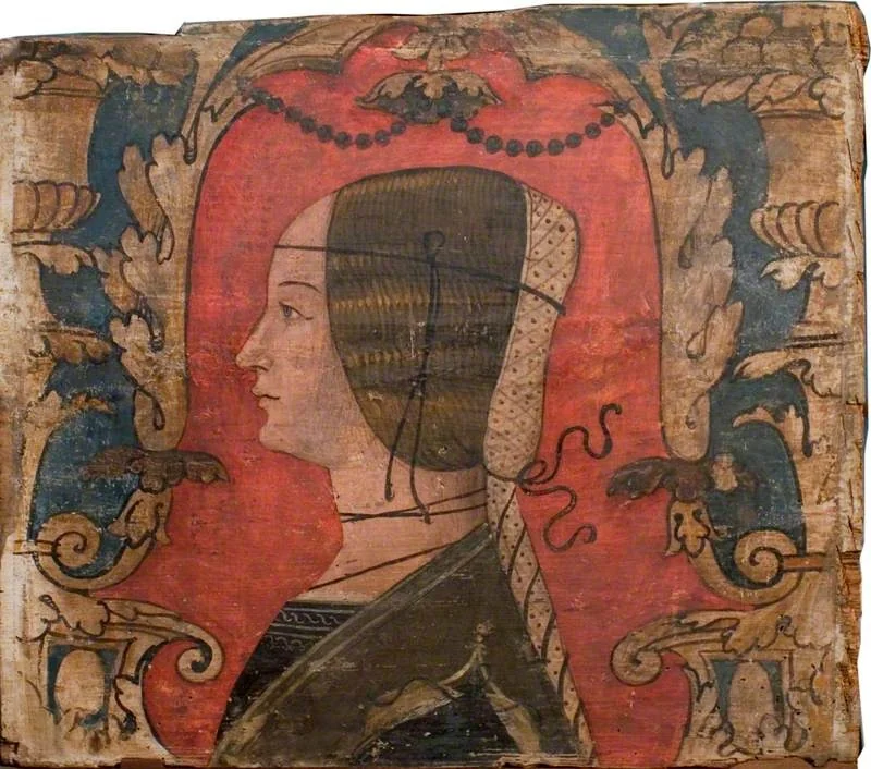 Profile Bust of a Lady Facing Left (one of 29 painted panels from a frieze)