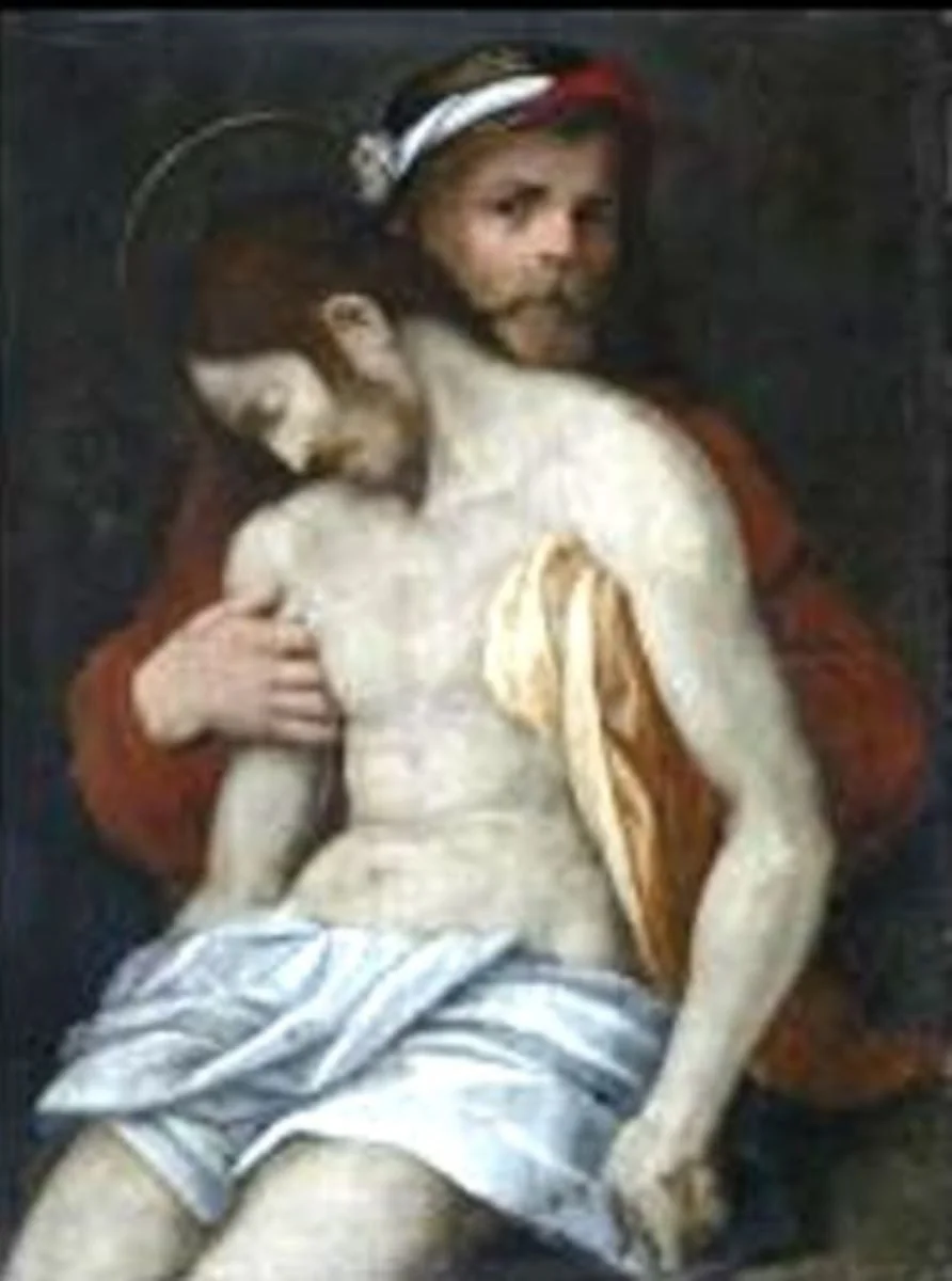 Iosif din Arimatea sprijinind trupul lui Iisus, by Andrea del Sarto, unspecified, 1540