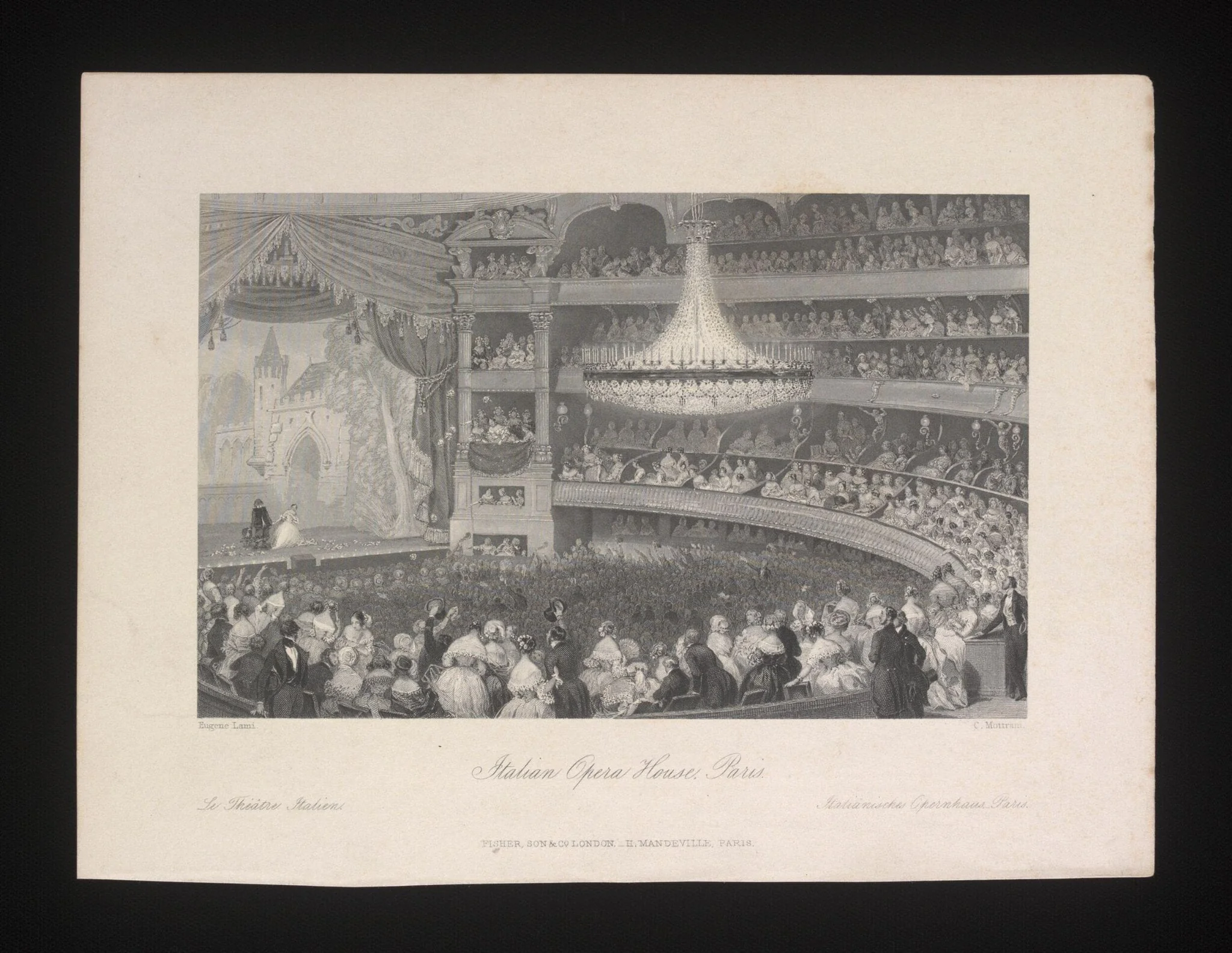 Italian Opera House, Paris, by Charles Mottram, 1850