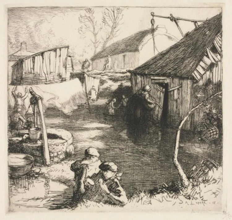 Fishermen's Quarters (Saint-Jean-de-Monts), by Auguste Lepère, 1915