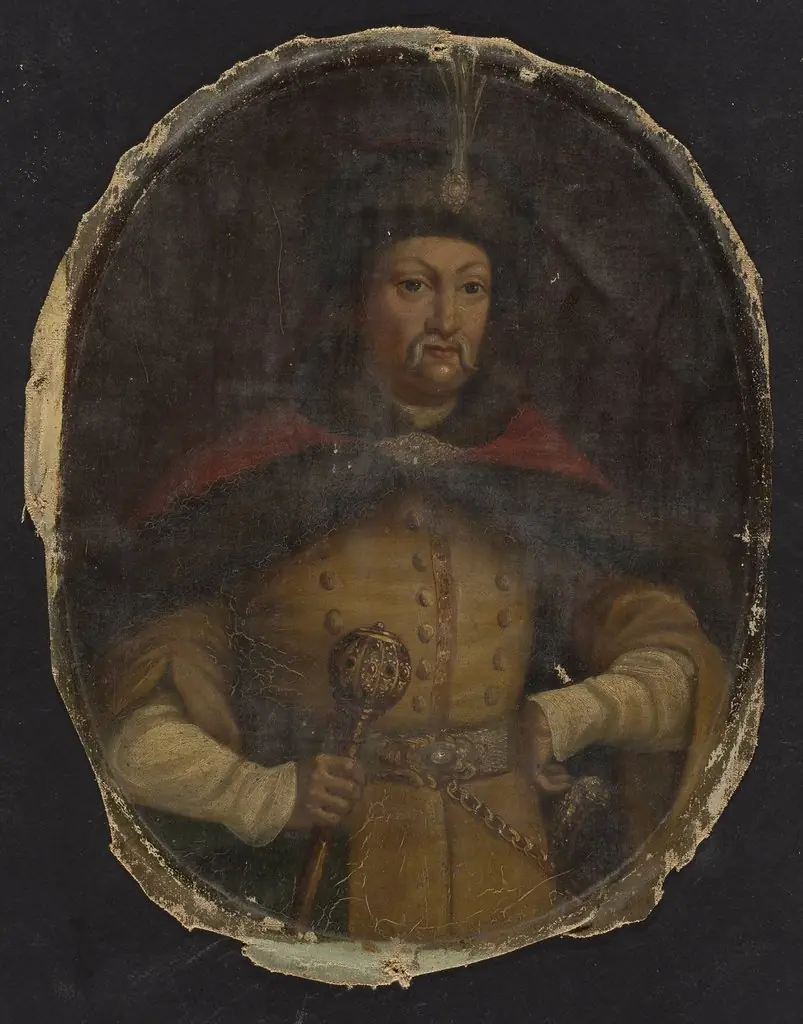 Portrait of a man in a Polish costume