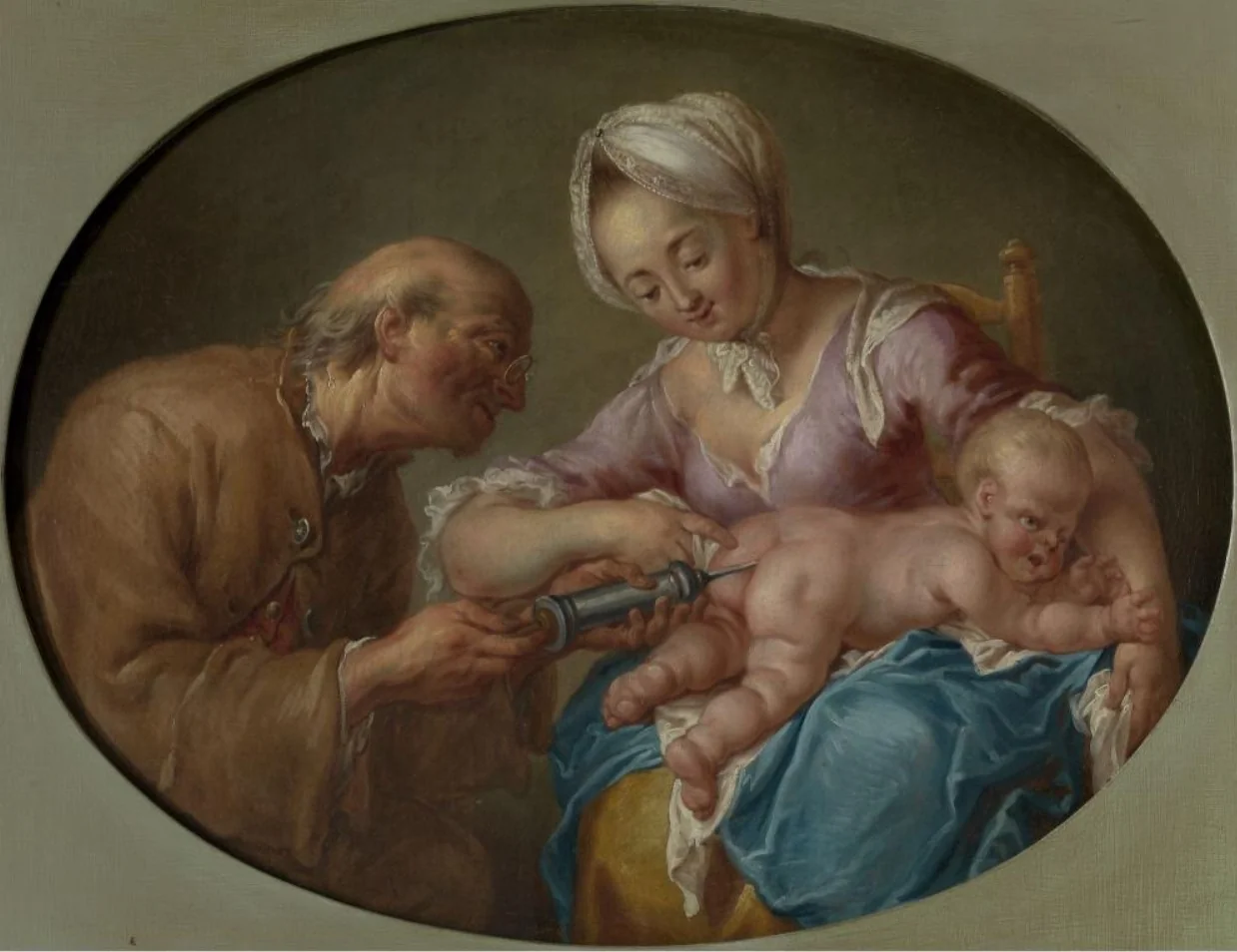 The enema, by Jan Anton Garemyn, oil, 1790