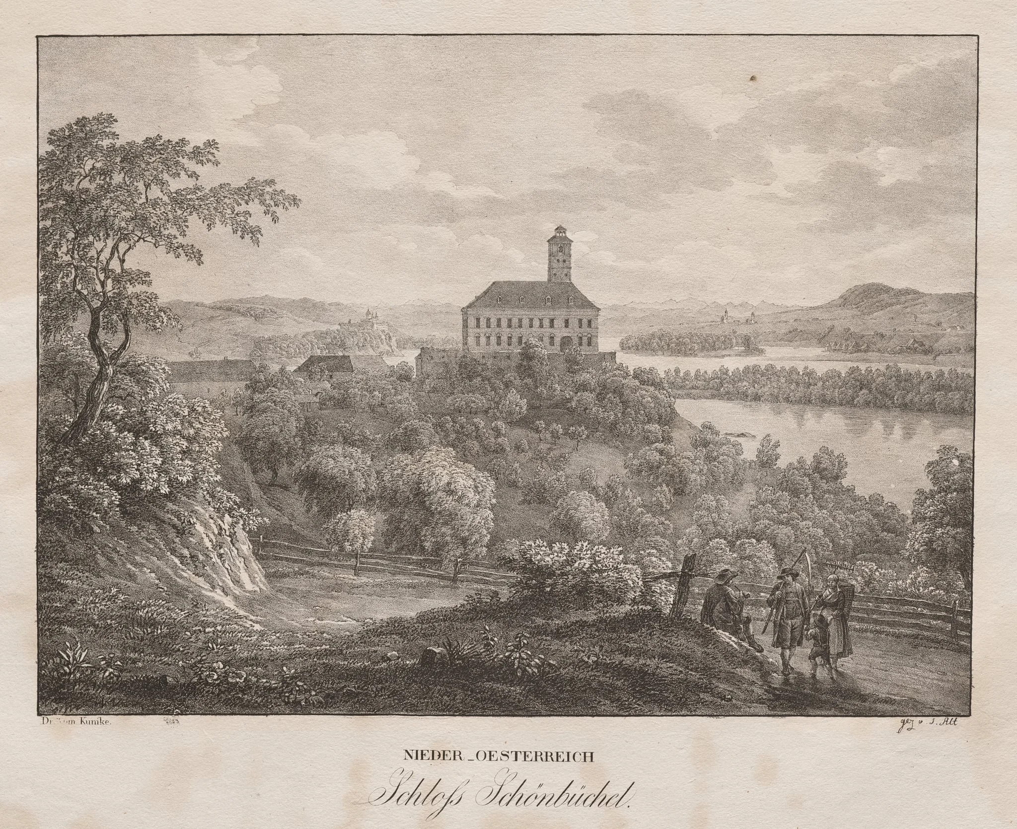 Nieder-oesterreich, Schloss Schöbüchel, by Jakob Alt, 1839
