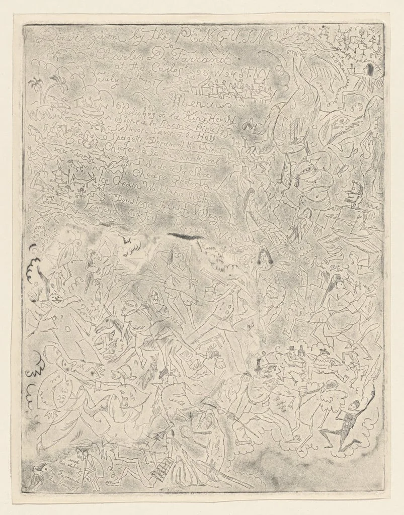 Untitled, by Jules Pascin, ink, 1917
