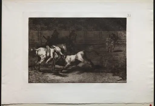 Bullfights:  Mariano Ceballos, Alias the Indian, Kills the Bull From his Horse