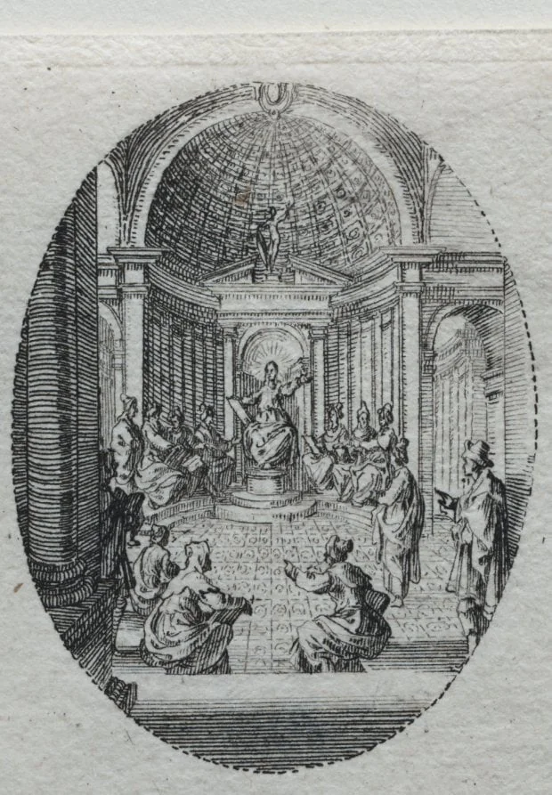 The Mysteries of the Passion:  Christ Disputing with the Doctors, by Jacques Callot, 1631