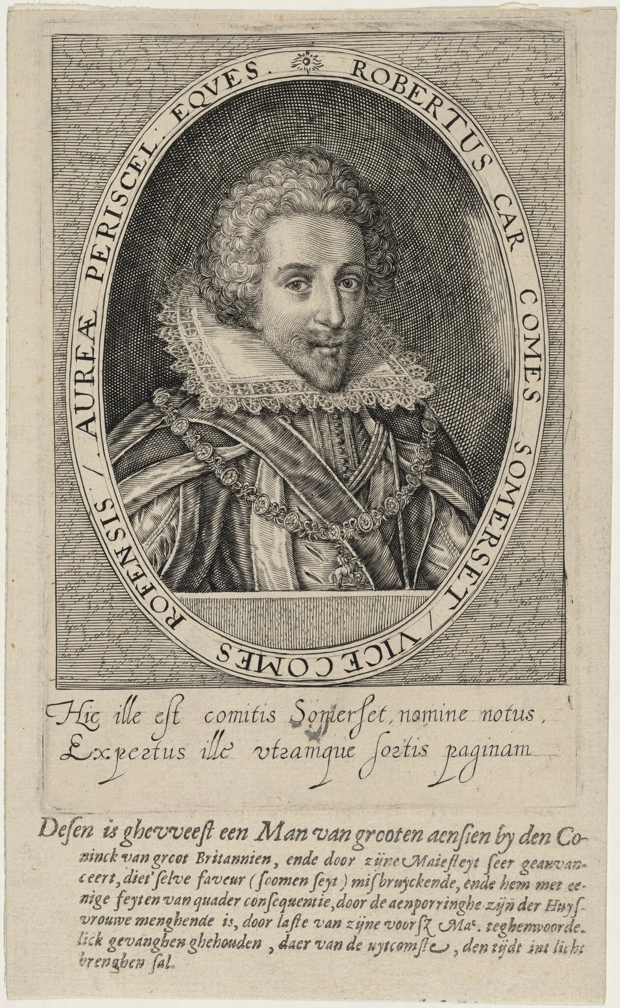 Robert Carr, Earl of Somerset, by Andries Jacobsz Stock, ink, 1614