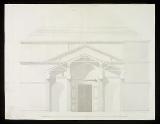Longitudinal section through Pantheon portico